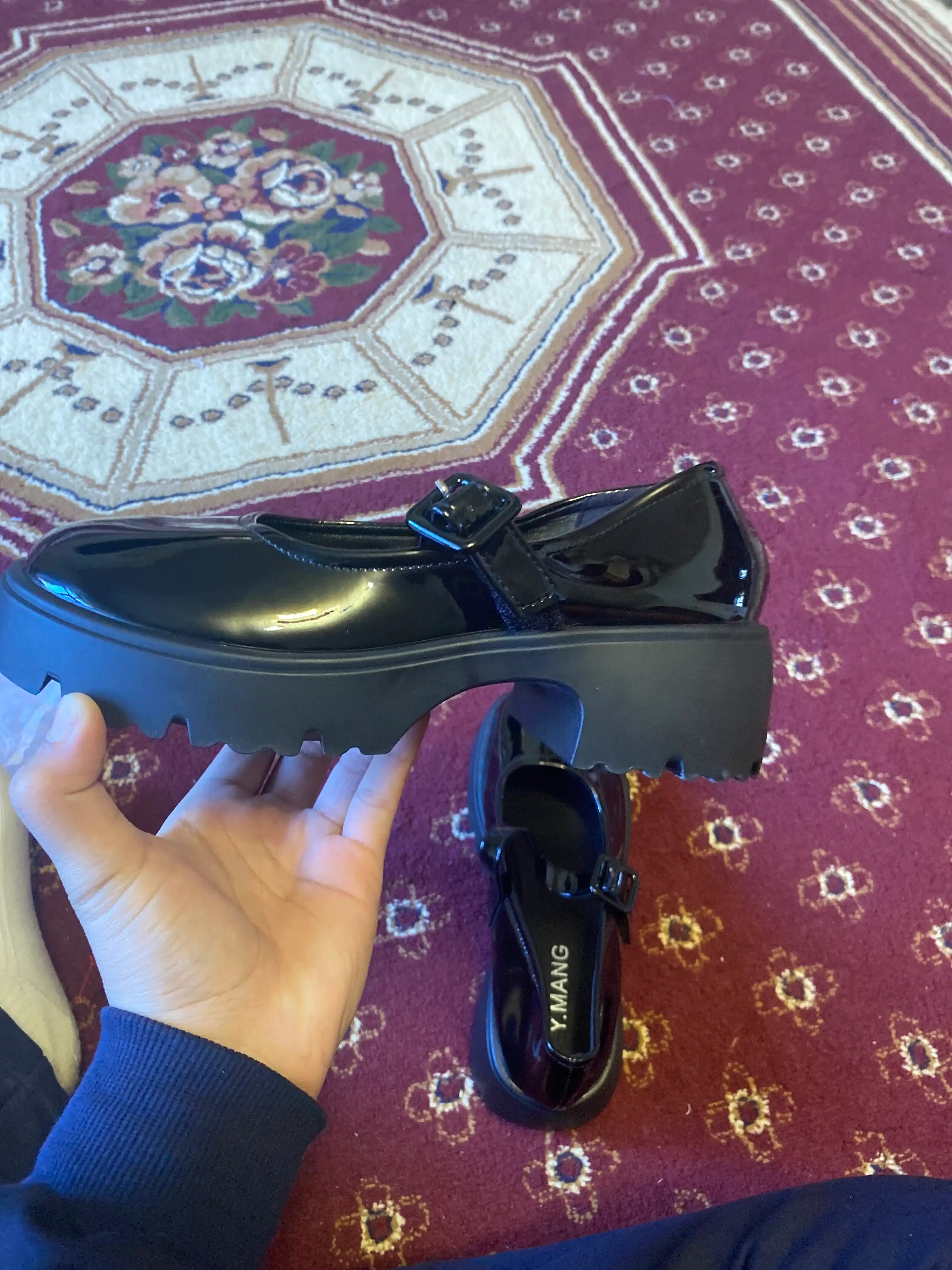 Meri Jeyn uslubidagi ayollar tuflilari, tabiiy eko-charm kabluk 7 sm