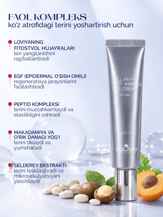 Cell Phyto Anti Wrinkle Eye Cream крем для кожи вокруг глаз, против морщин, 30 г