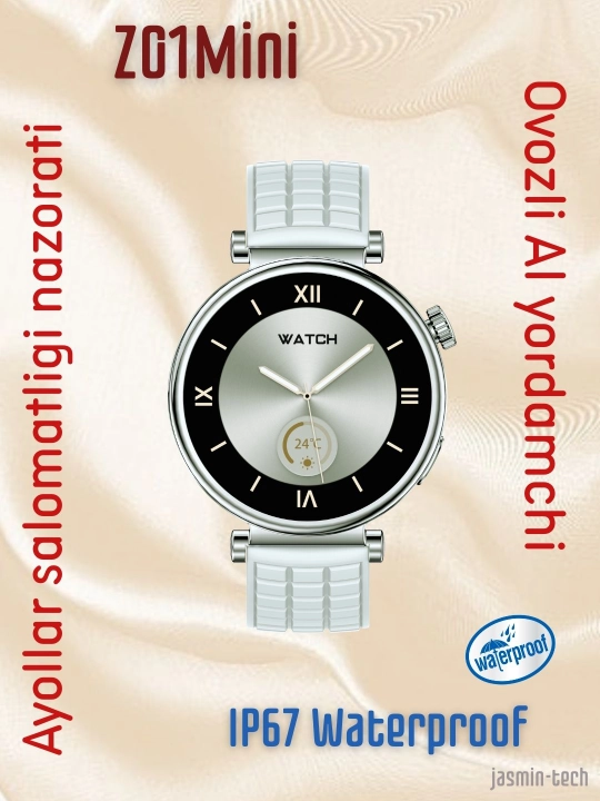 Ayollar AQLLI SOATi (smart watch), AMOLED, simsiz quvvatlash