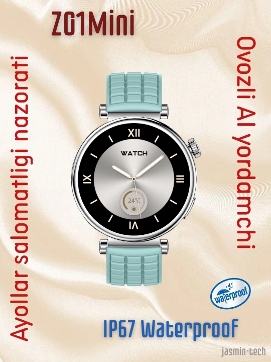 Ayollar AQLLI SOATi (smart watch), AMOLED, simsiz quvvatlash