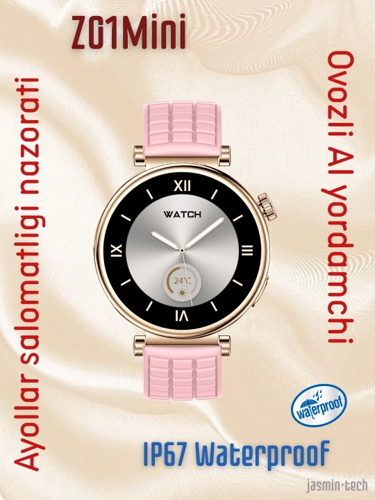 Ayollar AQLLI SOATi (smart watch), AMOLED, simsiz quvvatlash