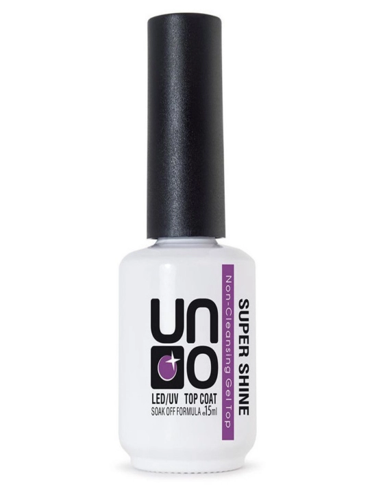 Uno Топ Shine, глянцевое, топовое покрытие без липкого слоя для гель-лака - 