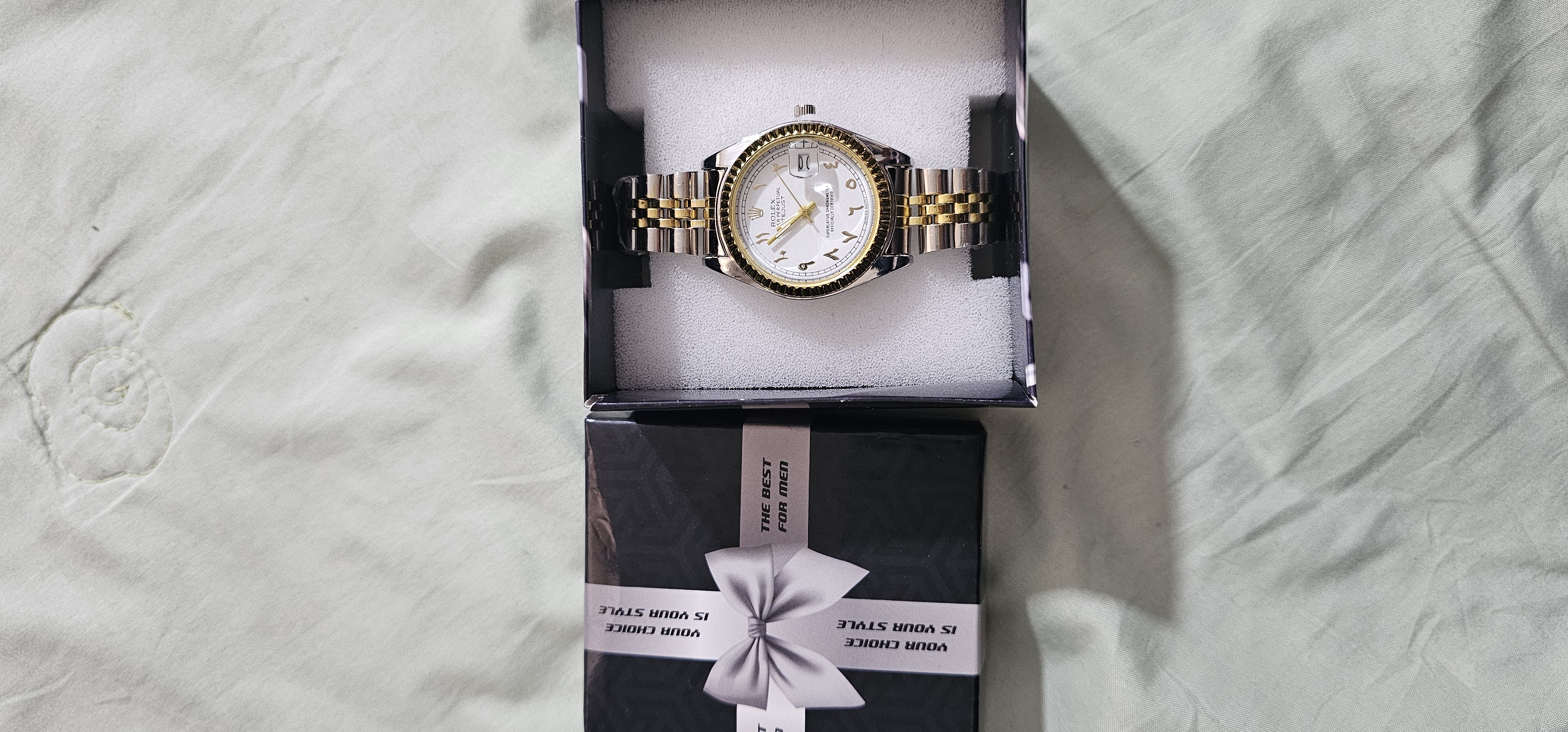 Ayollar uchun klassik Rolex soati - to‘liq sovg‘a to‘plami