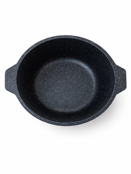 Qozon 2 l - alyuminiy, granit qoplamali, shisha qopqoqli