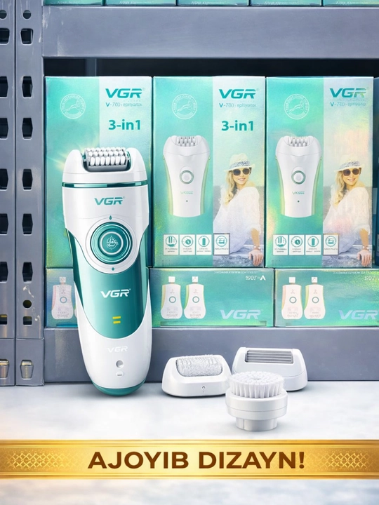 VGR V-705 3in1 epilyator va trimmer ayollar uchun ko‘p funksiyali - 