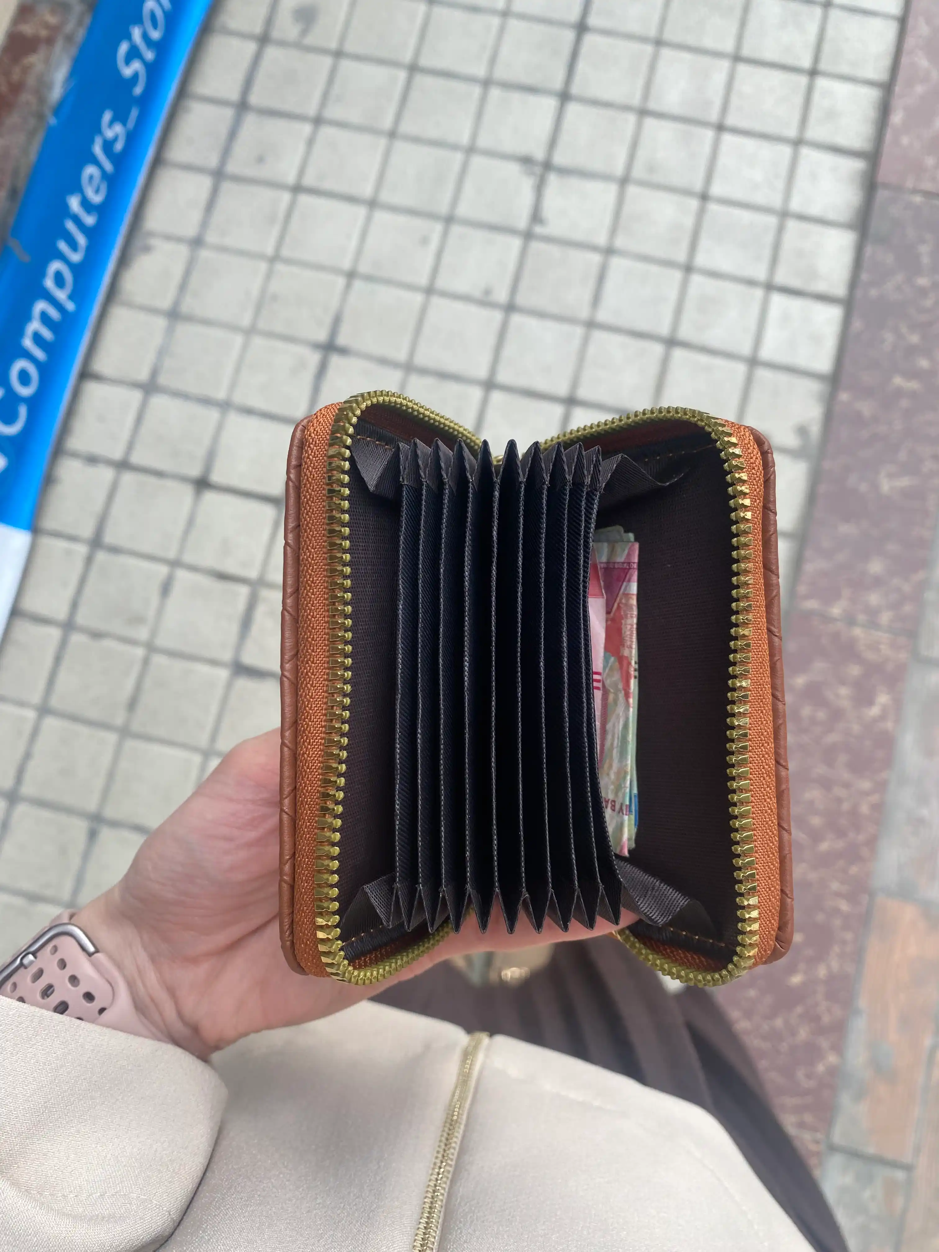 Ayollar hamyoni, karta egasi, bank kartalari va banknotalar uchun biznes karta uchun