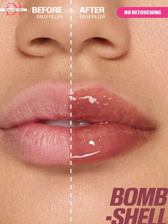 Блеск для губ Huda Beauty Faux Filler Bombshell увлажнение, объем и глянцевый эффект