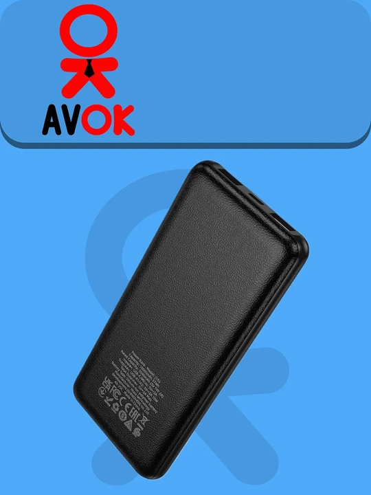 Tashqi HOCO J153 Stability batareyasi, 10000 mAh, 2×USB-A (5V/2A), USB-C/Micro-USB, qora
