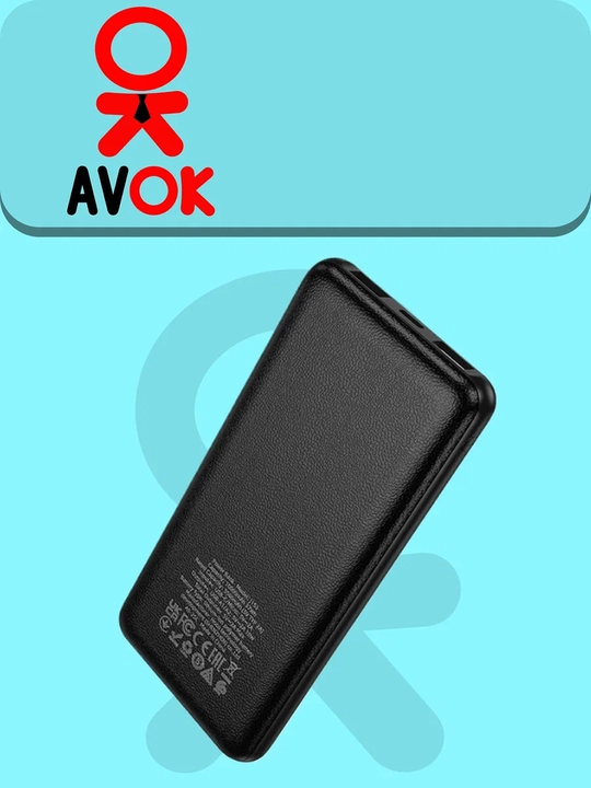 Tashqi HOCO J153 Stability batareyasi, 10000 mAh, 2×USB-A (5V/2A), USB-C/Micro-USB, qora