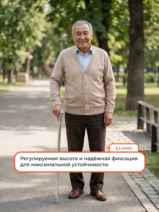 Yurish uchun tayanch hassalar, balandligi sozlanadigan