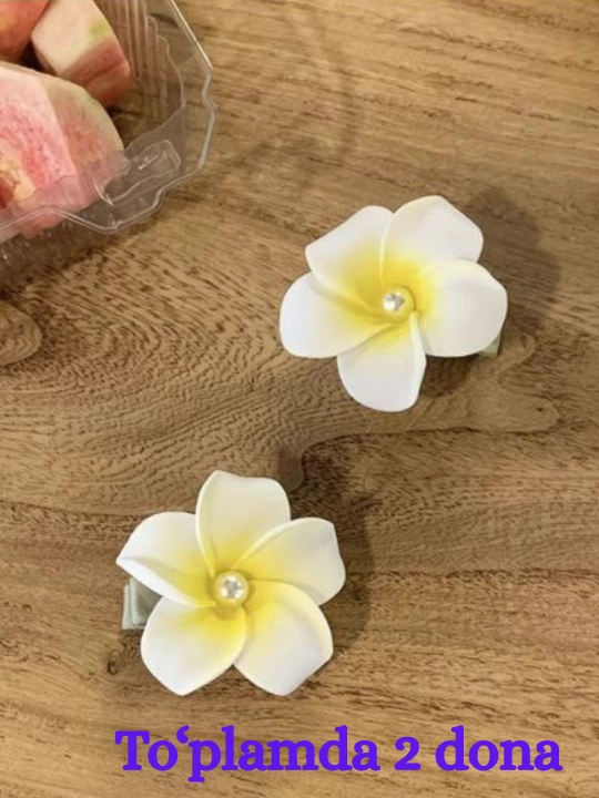 Заколка для волос в виде гавайского цветка, женская заколка цветок, Plumeria