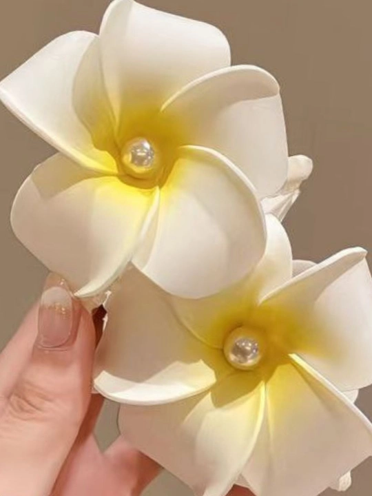 Заколка для волос в виде гавайского цветка, женская заколка цветок, Plumeria