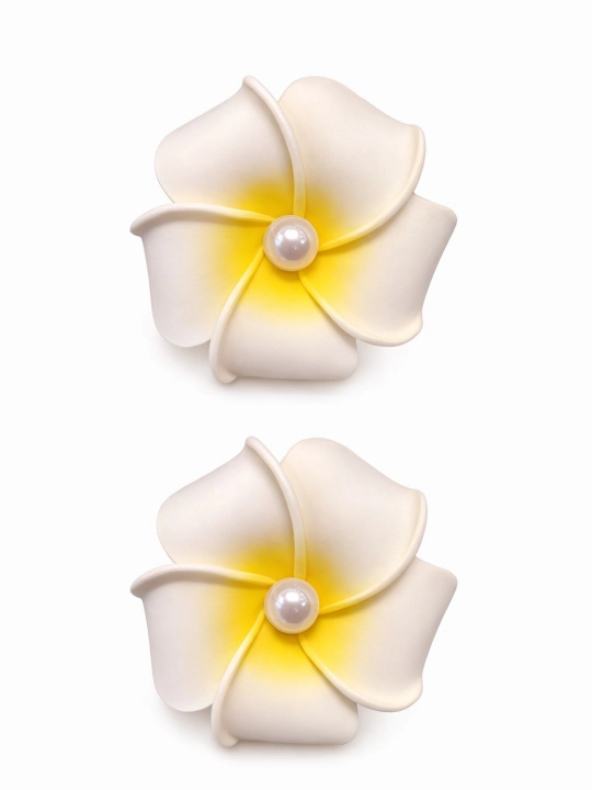 Заколка для волос в виде гавайского цветка, женская заколка цветок, Plumeria