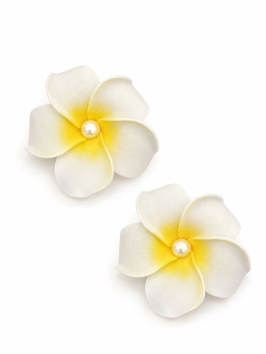Заколка для волос в виде гавайского цветка, женская заколка цветок, Plumeria