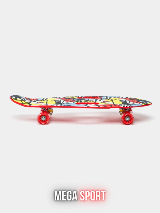 Skateboard penni bord, LED g‘ildirakli, rangli dizayn