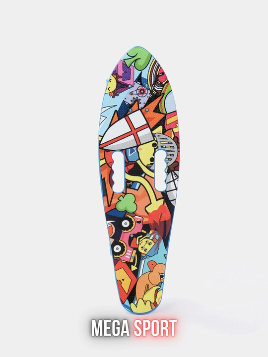 Skateboard penni bord, LED g‘ildirakli, rangli dizayn