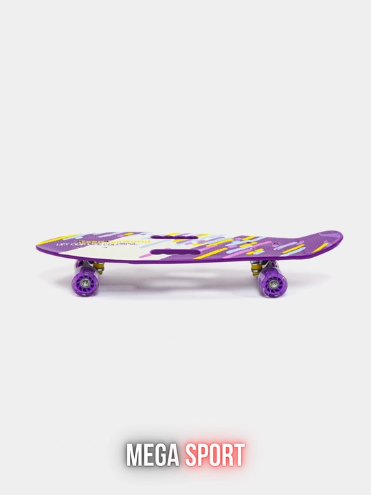 Skateboard penni bord, LED g‘ildirakli, rangli dizayn