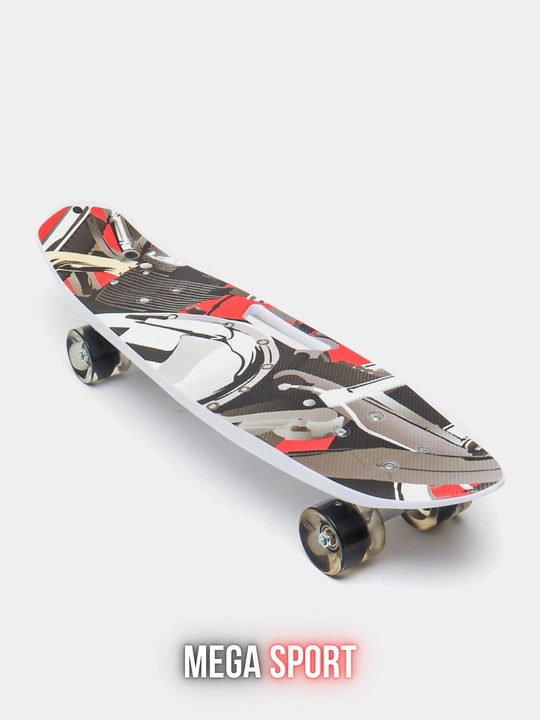 Skateboard penni bord, LED g‘ildirakli, rangli dizayn