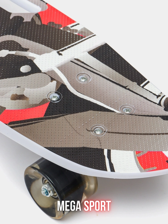 Skateboard penni bord, LED g‘ildirakli, rangli dizayn