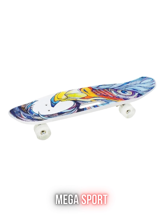 Skateboard penni bord, LED g‘ildirakli, rangli dizayn