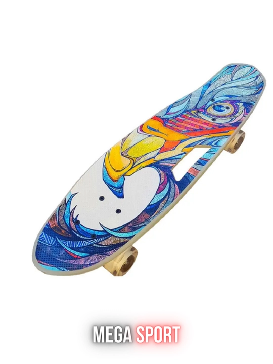 Skateboard penni bord, LED g‘ildirakli, rangli dizayn