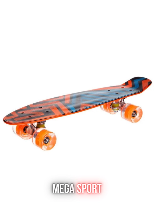 Skateboard penni bord, LED g‘ildirakli, rangli dizayn