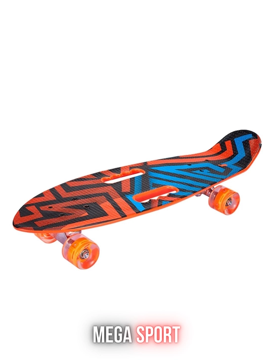 Skateboard penni bord, LED g‘ildirakli, rangli dizayn