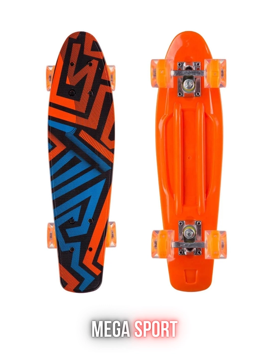 Skateboard penni bord, LED g‘ildirakli, rangli dizayn