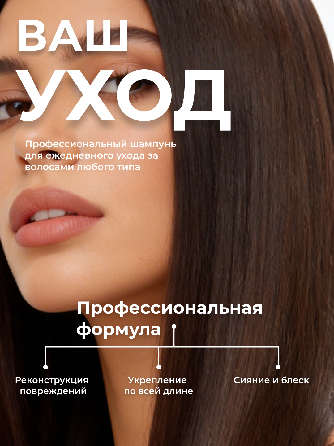 Barcha turdagi sochlar uchun universal shampun CONCEPT Basic Shampoo 1000 ml, namlantiradi