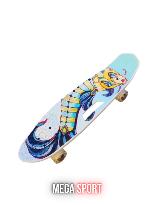 Skateboard penni bord, LED g‘ildirakli, rangli dizayn
