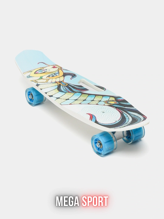Skateboard penni bord, LED g‘ildirakli, rangli dizayn