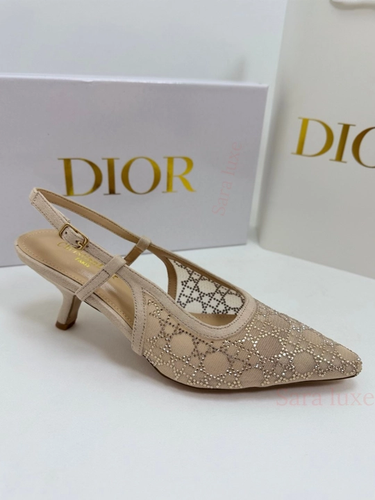 Slingback ayollar poyabzali - toshli to‘r, nafis dizayn 36-40