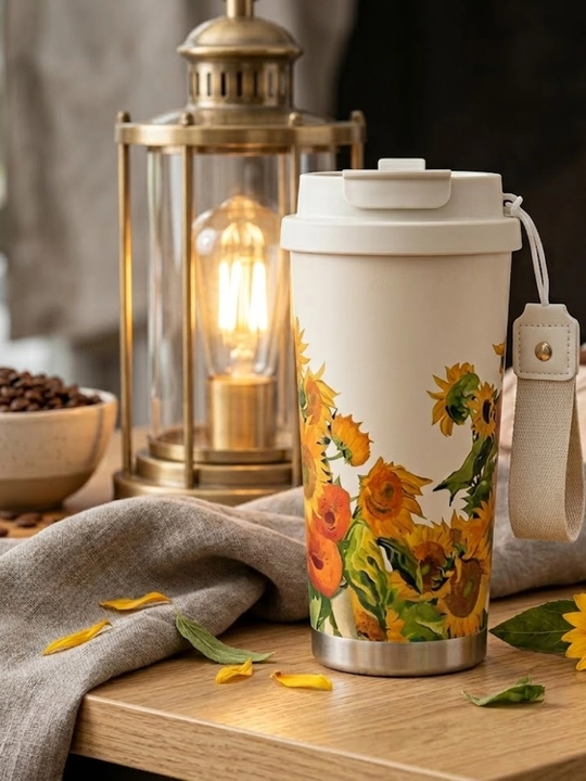 Choy va qahva uchun germetik termokrujka, SUS316 zanglamaydigan po‘latdan yasalgan, 500 ml