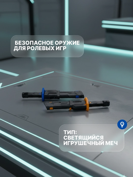 Детский светящийся меч с LED подсветкой и звуковыми эффектами