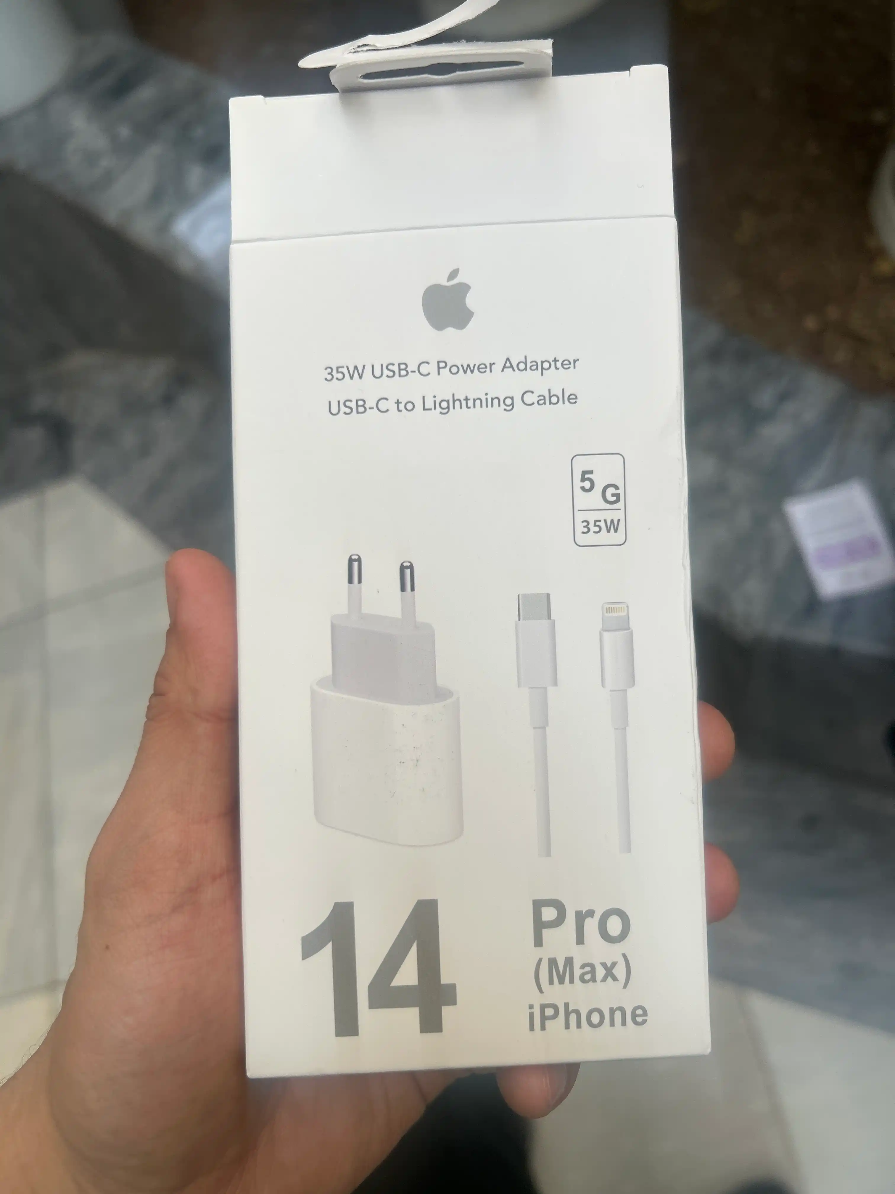IPhone uchun zaryadlash qurilmasi, tez zaryadlovchi 20 Vt, Type-Cdan Lightning kabel bilan