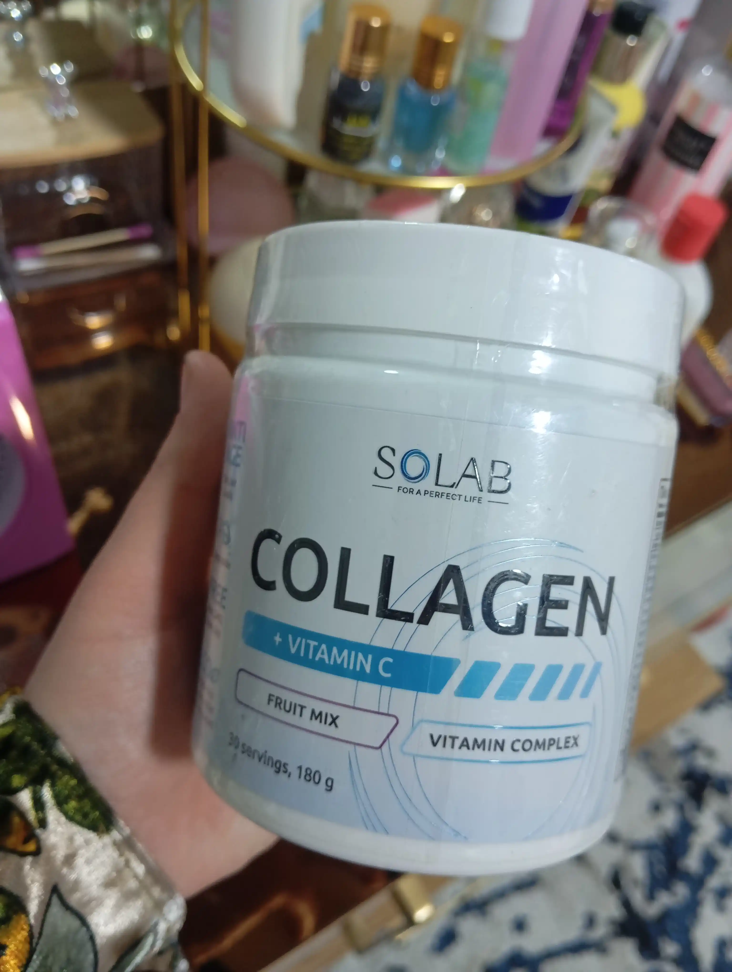 Kollagen + C vitamini, SOLAB, Mevali miks ta’mi, 180 g, 30 porsiya