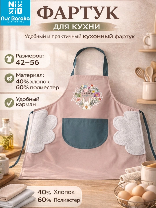 Кухонный фартук женский фартук передник водонепроницаемый фартук с карманом - 