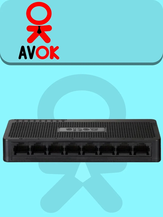 Boshqarilmaydigan Netis ST3108S kommutatori, 8 portli 10/100 Mbit/s, Green Ethernet texnologiyasi
