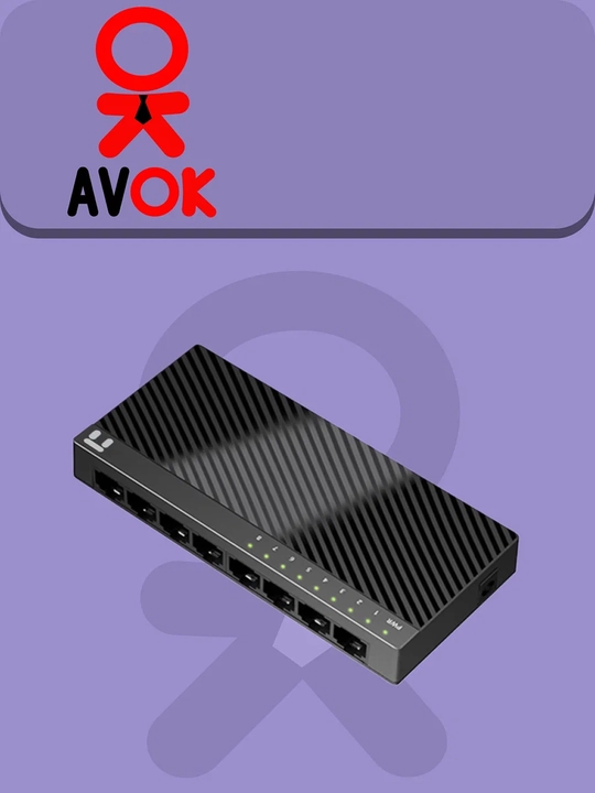 Boshqarilmaydigan Netis ST3108S kommutatori, 8 portli 10/100 Mbit/s, Green Ethernet texnologiyasi