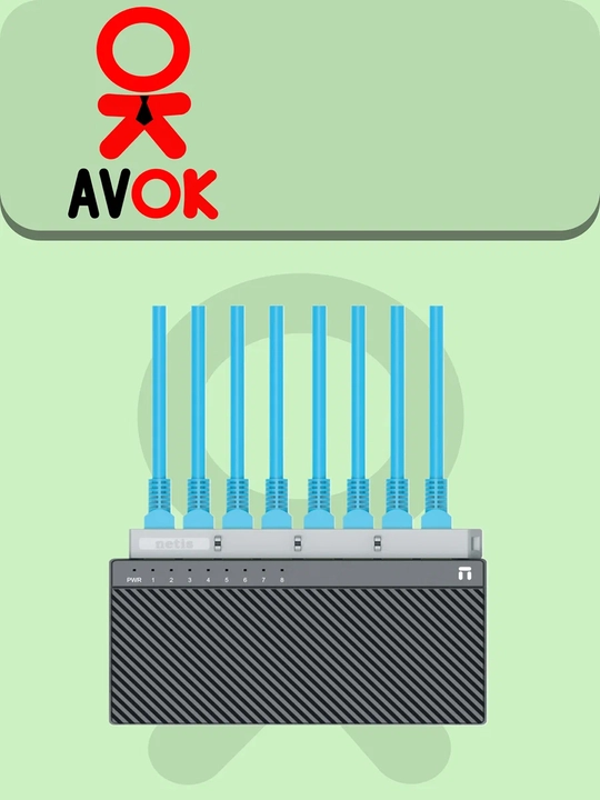 Boshqarilmaydigan Netis ST3108S kommutatori, 8 portli 10/100 Mbit/s, Green Ethernet texnologiyasi