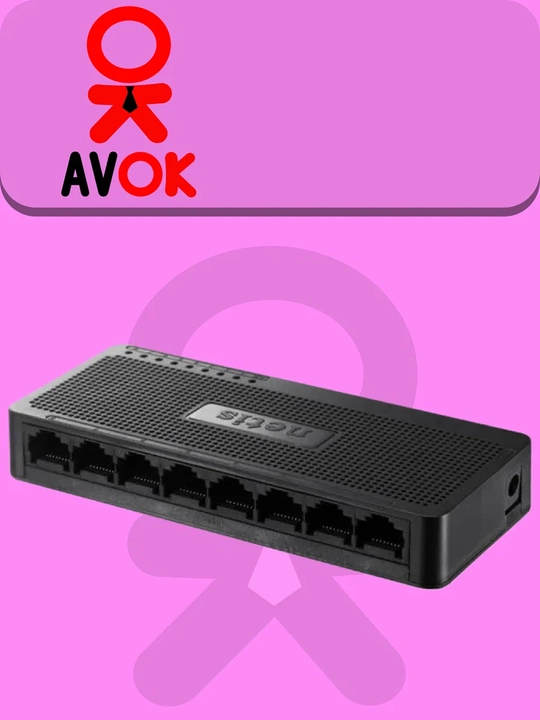 Boshqarilmaydigan Netis ST3108S kommutatori, 8 portli 10/100 Mbit/s, Green Ethernet texnologiyasi