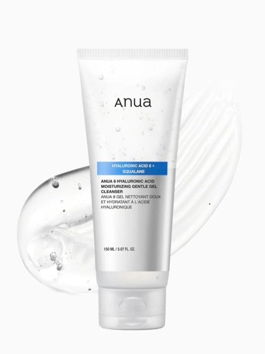 Мягкий гель для умывания Anua 8 Hyaluronic Acid Moisturizing Gentle Gel Cleanser, 150 мл - 
