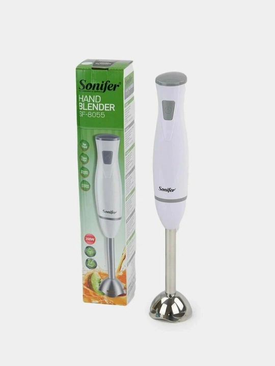 Elektr qo‘l blender Sonifer 200W — smuzi va sharbatlar tayyorlash uchun