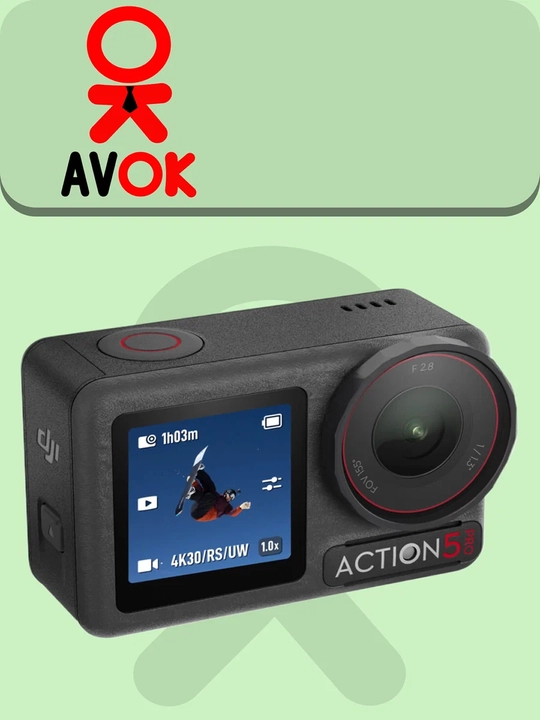 DJI Action 5 Pro Standard Combo jangovar kamerasi, 4K video, OLED displeylar, RockSteady va HorizonS