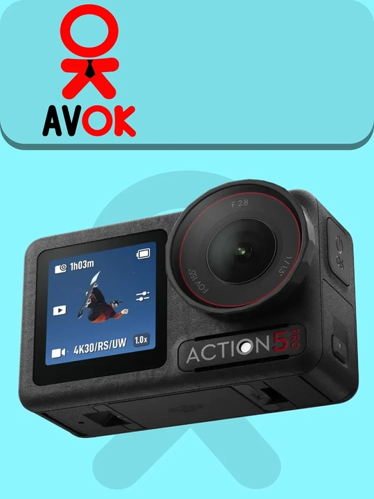 DJI Action 5 Pro Standard Combo jangovar kamerasi, 4K video, OLED displeylar, RockSteady va HorizonS