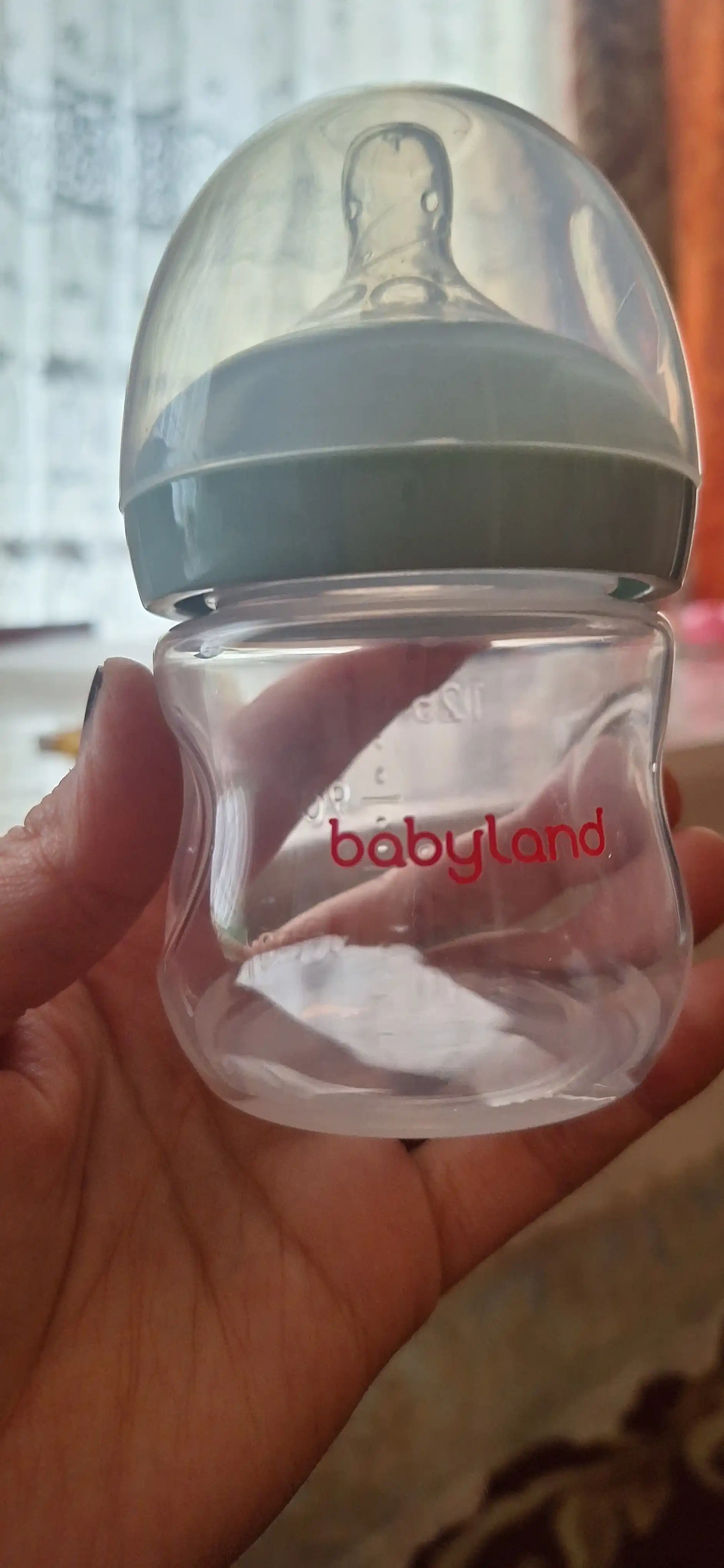 BabyLand tabiiy silikonli butilka, chaqaloqlarni ovqatlantirish uchun, 125, 260 ml hajmli