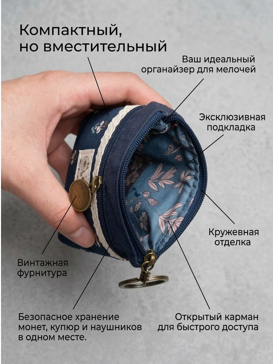 Кошелёк для девушек с винтажной фурнитурой кошелёк для мелочей с винтажной фурнитурой