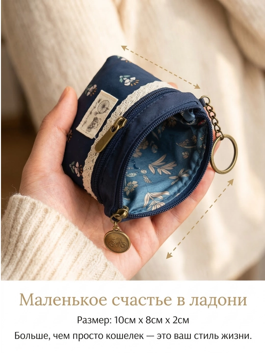 Кошелёк для девушек с винтажной фурнитурой кошелёк для мелочей с винтажной фурнитурой