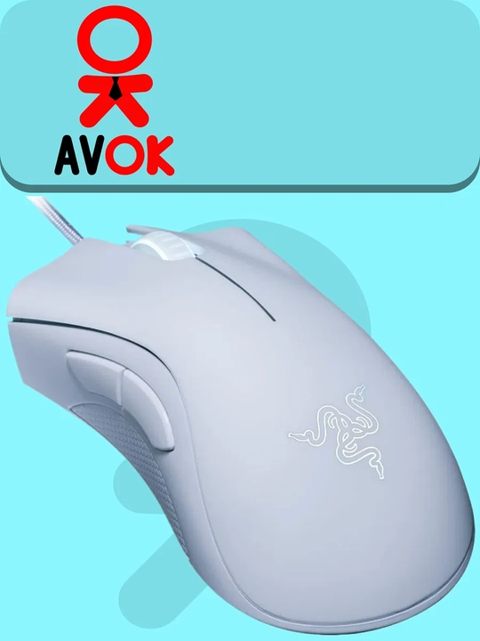 Simli o‘yin sichqonchasi Razer DeathAdder Essential, 6400 DPI, optik, USB, oq - 