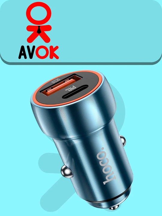 Z46 Blue Shield avtomobil quvvatlagichi, QC3.0, kabel to‘plami, to‘q ko‘k - 